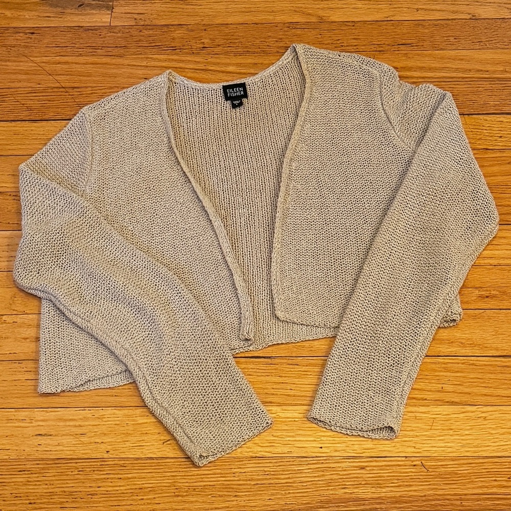 Eileen Fisher Light Cream Cardigan Sweater